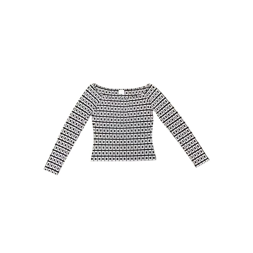 1990s Versace Jeans Couture mesh off the shoulder top size medium-large